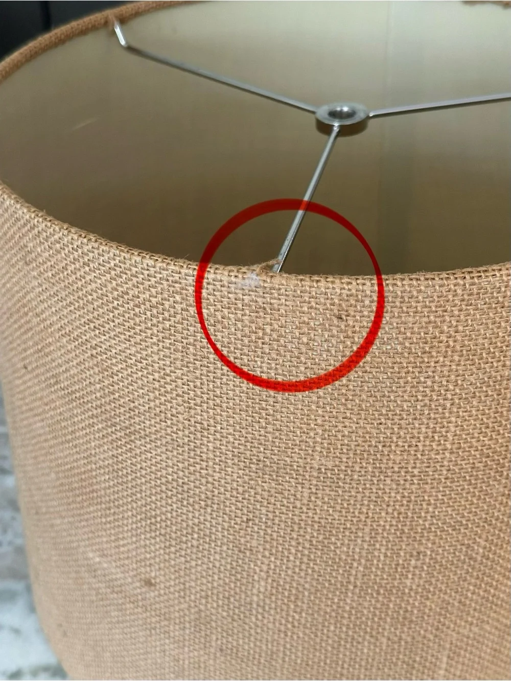 Tan Burlap Drum Table Lamp Shade